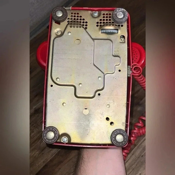 OLD Stromberg Carlson Classic Red Vintage Fashioned Desk Rotary Telephone Phone - Picture 13 of 14